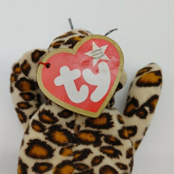 Ty Teenie Beanie Babies Freckles The Leopard Stuffed Animal Plush 1993 Vintage - Picture 7 of 9